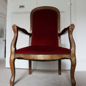 Baroque Velvet Accent Armchair